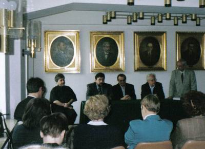 М.Шух, И.Щербаков, Е.Станкович, М.Скорик, Е.Станкевич. Краков, 2004